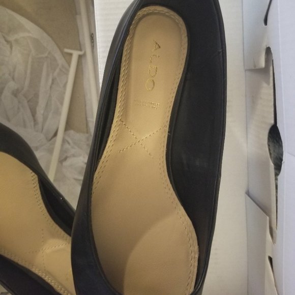 NEW Aldo Zareni-97 flat smooth leather women's black shoes Size 6 - Picture 3 of 6